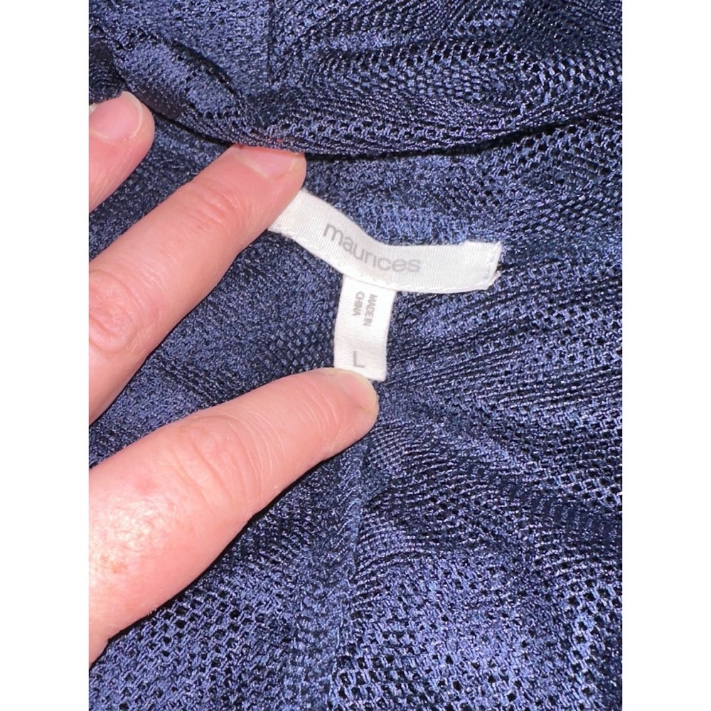 Maurices Dark Blue Blue Lace Kimono - Picture 5 of 6